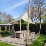 Kastanje paal 600 cm lang met diam. 13-16 cm, ongepunt