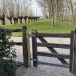 Kastanje veldpoort rustiek 100 B x 100 H
