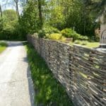 Somme 3 hazelaarscherm afrastering in tuin aan fiets/looppad