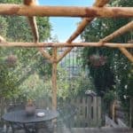 Kastanje palen 10-12 cm in verschillende afmetingen voor een pergola, kastanje paal Adequat
