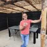 Pergola gemaakt van kastanje palen 13-16 cm en kastanje palen 10-12 cm in diverse afmetingen!